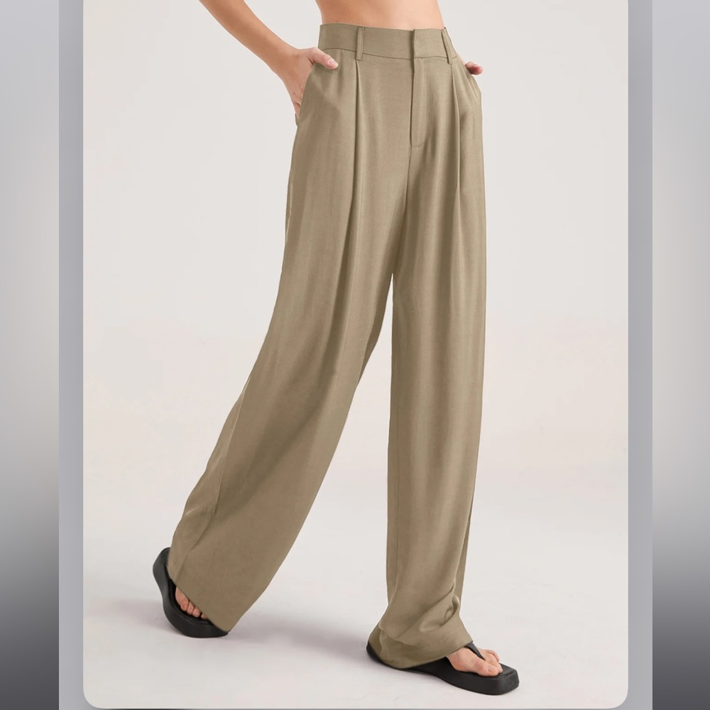 Commense 
Oversized High Waisted Pleat Front Trousers